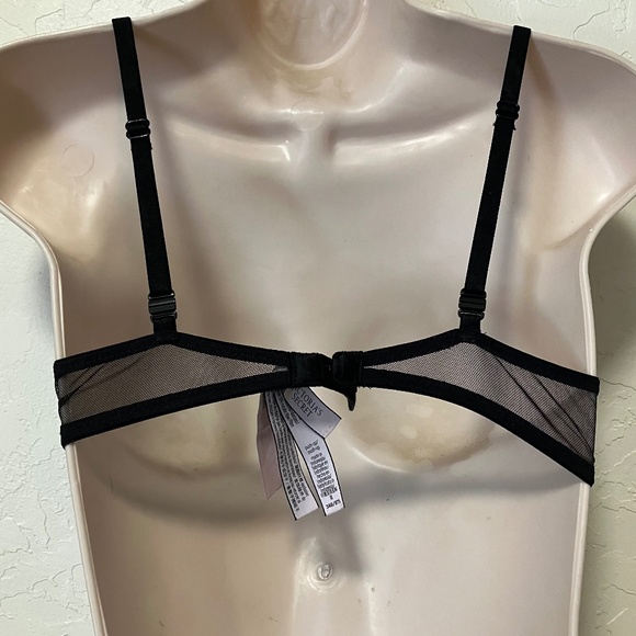 Victoria's Secret Push Up Bra 34B UW Black Gold Lace - Picture 5 of 7